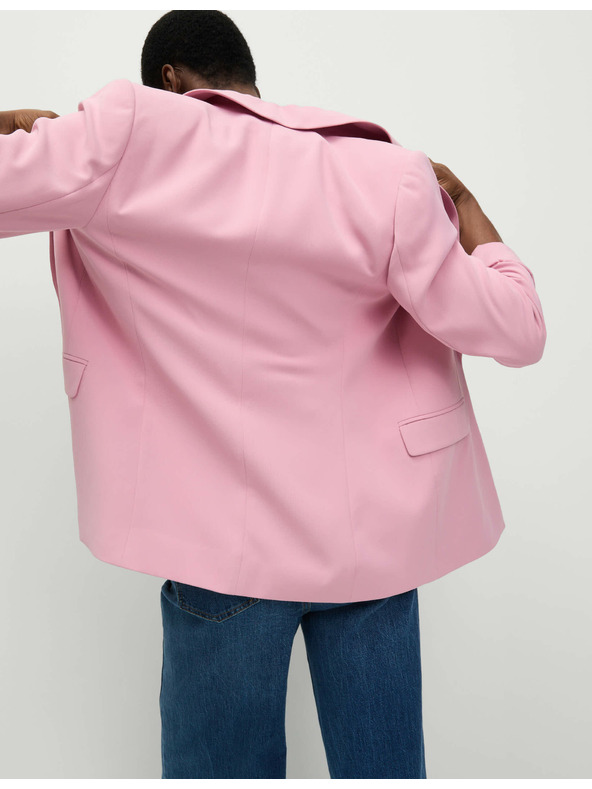 Marks & Spencer Едноредно сако, свободен силует Marks & Spencer розово