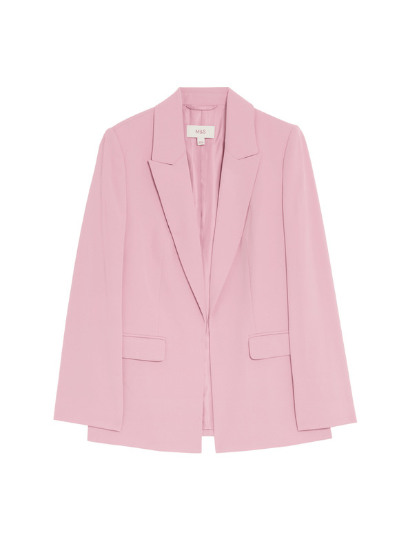 Marks & Spencer Едноредно сако, свободен силует Marks & Spencer розово