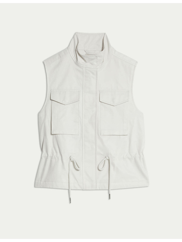 Marks & Spencer Функционален елек с висок дял памук Marks & Spencer бежово