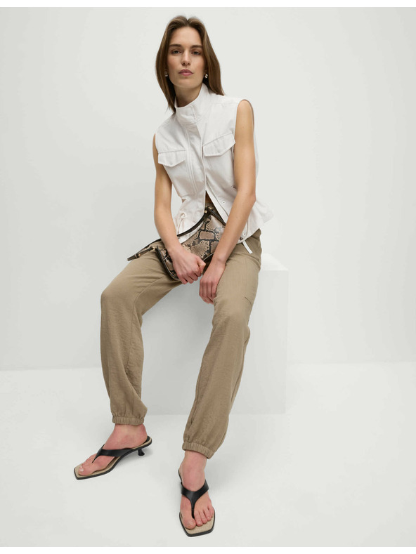 Marks & Spencer Функционален елек с висок дял памук Marks & Spencer бежово