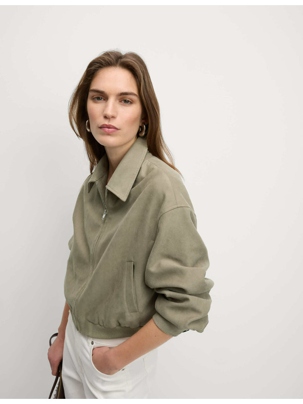 Marks & Spencer Велурено свободно яке Harrington Marks & Spencer кафяво