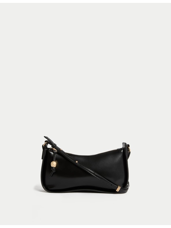 Marks & Spencer Чанта тип бегет от гладка изкуствена кожа Marks & Spencer черен