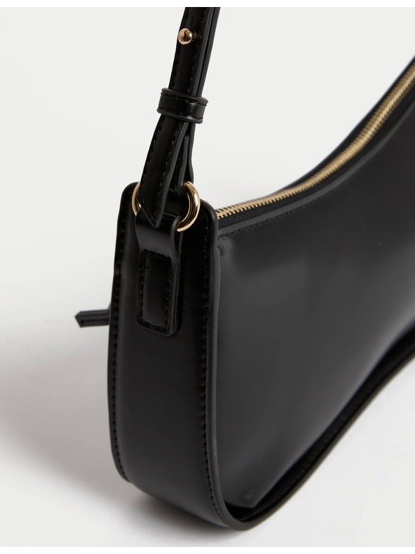 Marks & Spencer Чанта тип бегет от гладка изкуствена кожа Marks & Spencer черен