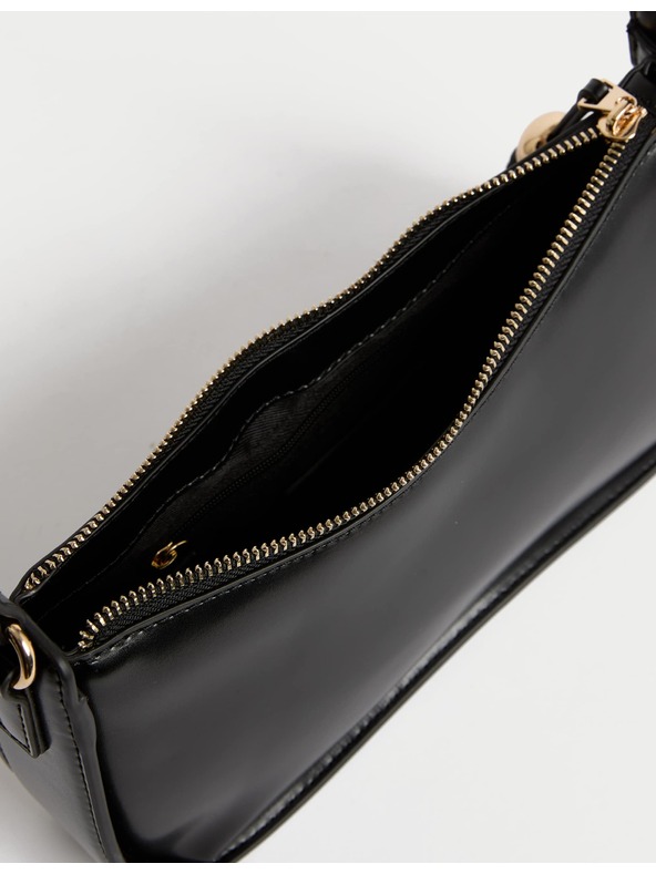 Marks & Spencer Чанта тип бегет от гладка изкуствена кожа Marks & Spencer черен