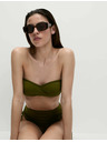Marks & Spencer Топ бански с bandeau сутиен с подплънки и препълнен преден панел Marks & Spencer зелен