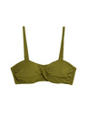 Marks & Spencer Топ бански с bandeau сутиен с подплънки и препълнен преден панел Marks & Spencer зелен