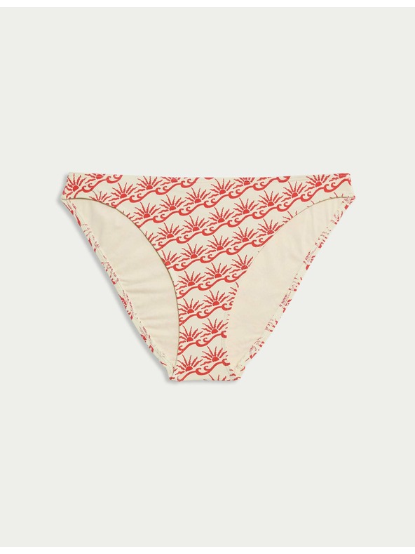 Marks & Spencer Долна част на бански, висока кройка, с щампа Marks & Spencer червено