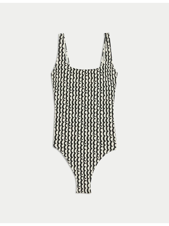 Marks & Spencer Бански с овално деколте и щампа Marks & Spencer