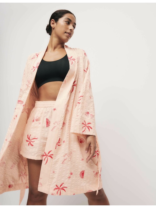 Marks & Spencer Мачкан халат с висок дял памук Marks & Spencer розово