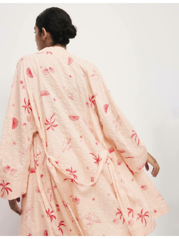 Marks & Spencer Мачкан халат с висок дял памук Marks & Spencer розово