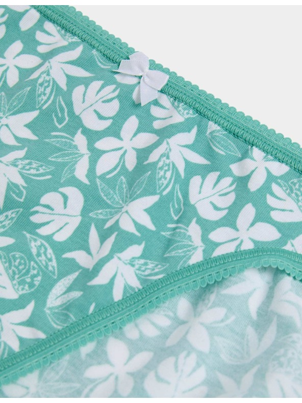 Marks & Spencer Високо изрязани бикини от памук и Lycra™, 5 бр. Marks & Spencer в зелено