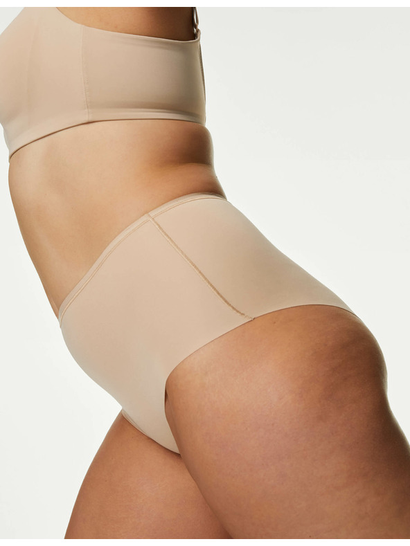 Marks & Spencer Шорти Flexfit™ без видими шевове с висока талия, 3 бр. Marks & Spencer в бежово