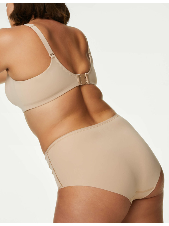 Marks & Spencer Шорти Flexfit™ без видими шевове с висока талия, 3 бр. Marks & Spencer в бежово