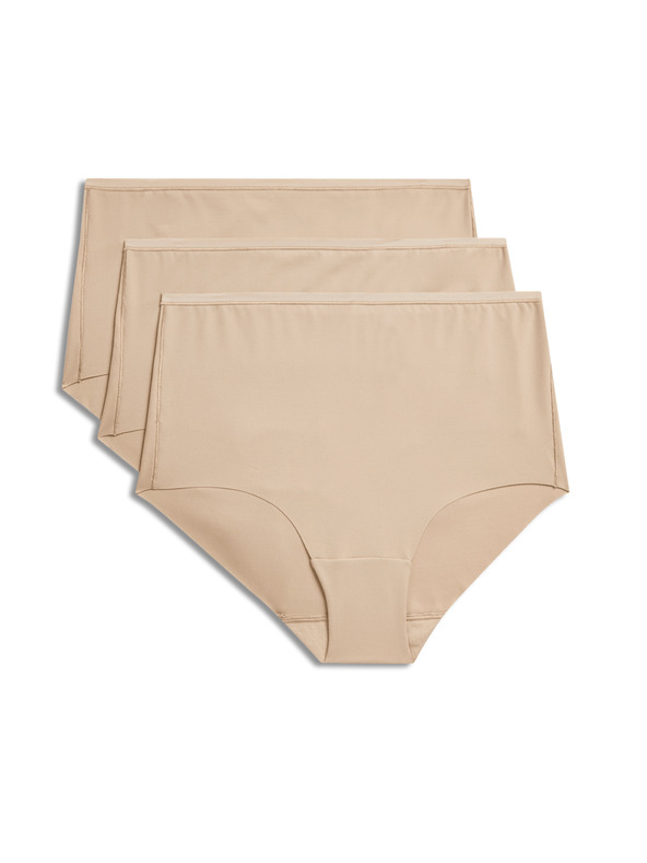 Marks & Spencer Шорти Flexfit™ без видими шевове с висока талия, 3 бр. Marks & Spencer в бежово