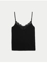 Marks & Spencer Ками пижамен топ с дантелен детайл Marks & Spencer черна