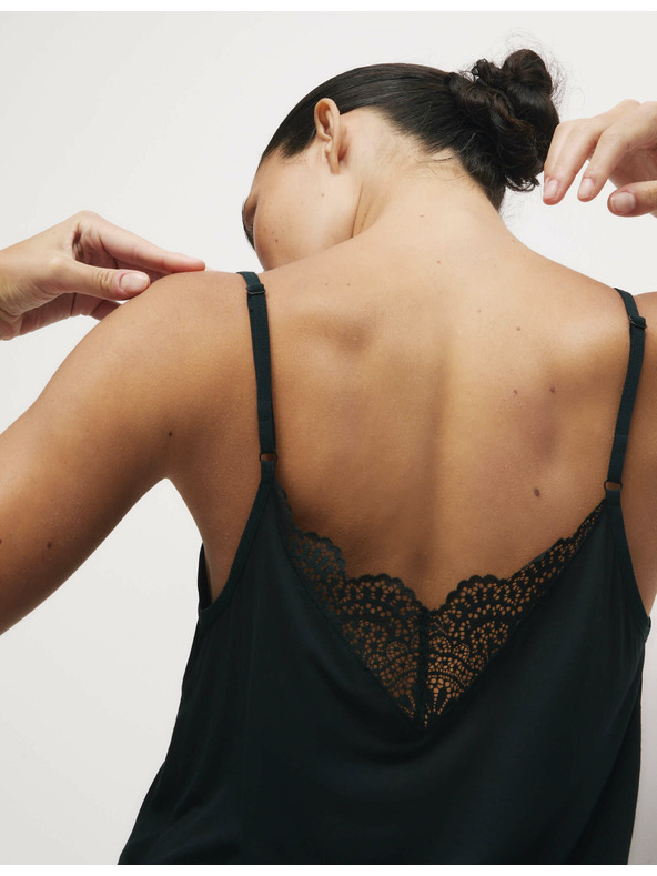 Marks & Spencer Ками пижамен топ с дантелен детайл Marks & Spencer черна