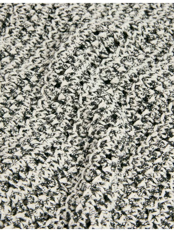 Marks & Spencer Плетена жилетка с тесен силует с деколте до врата, с памук Marks & Spencer черна