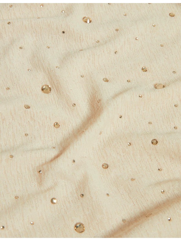 Marks & Spencer Декориран топ с деколте до врата Marks & Spencer кремав