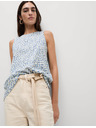 Marks & Spencer Свободен топ с висок процент памук и щампа Marks & Spencer син