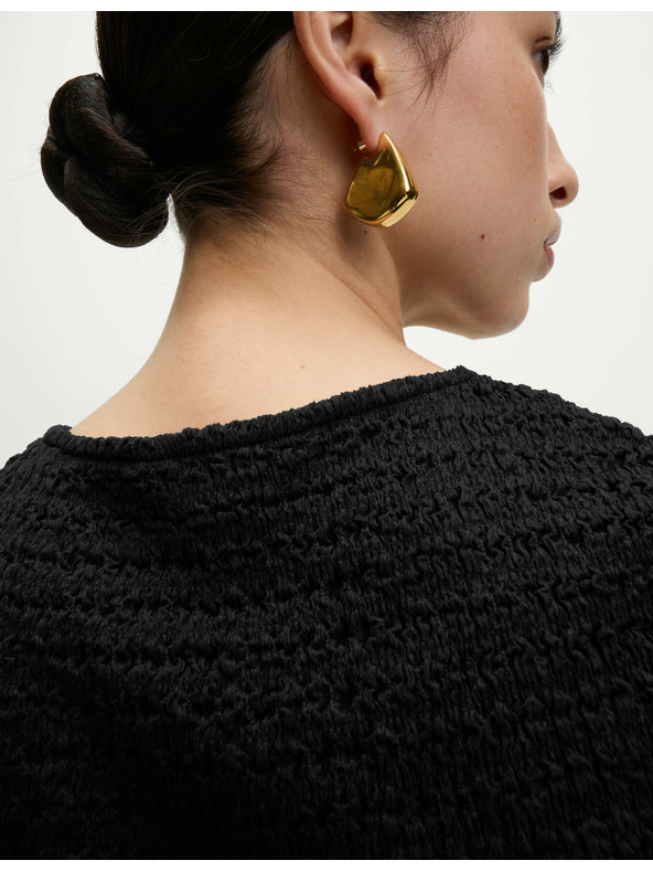 Marks & Spencer Трикотажни текстурирани миди прилепнали рокли с V-образно деколте Marks & Spencer