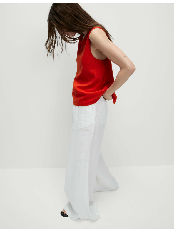 Marks & Spencer Топ с кръстосване отзад и висок процент лен Marks & Spencer