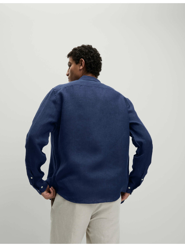 Marks & Spencer Риза от чист лен Marks & Spencer синя