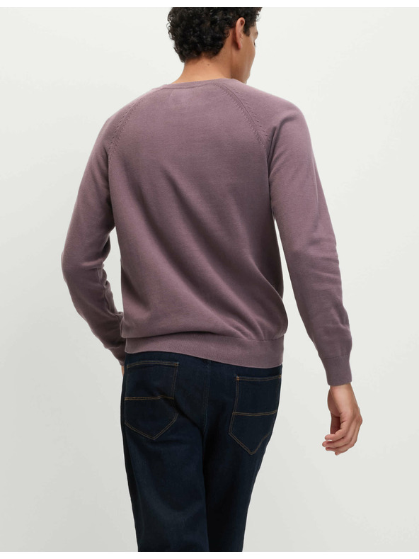 Marks & Spencer Пуловер от чист памук, с деколте към врата Marks & Spencer лилава