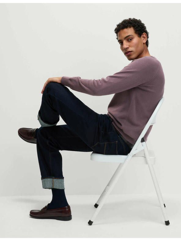 Marks & Spencer Пуловер от чист памук, с деколте към врата Marks & Spencer лилава