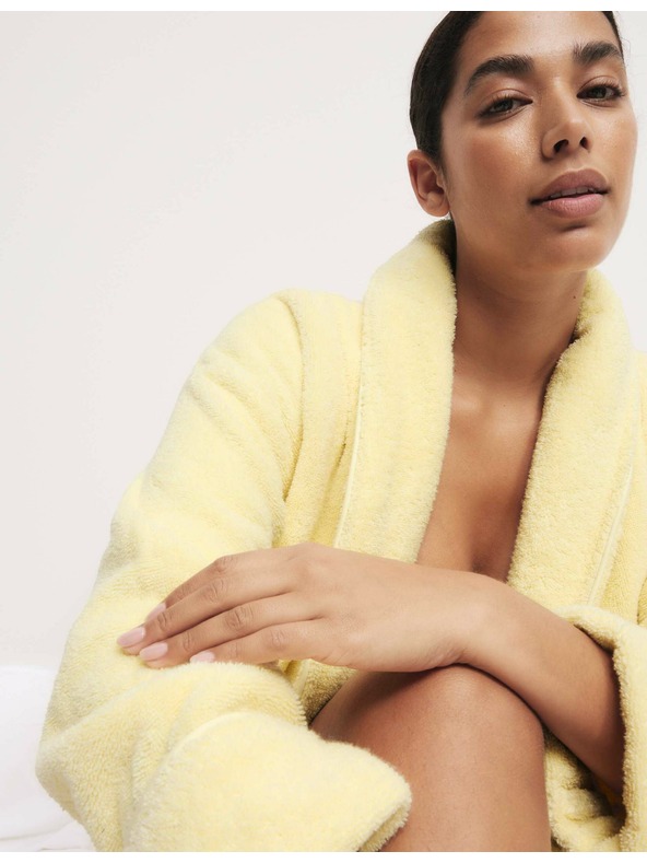 Marks & Spencer Фротиран халат от чист памук Marks & Spencer жълто