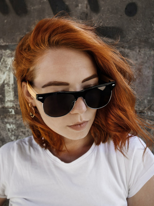 VEYREY VeyRey Слънчеви очила Поляризирани слънчеви очила с полурамка Hyalos черни очила