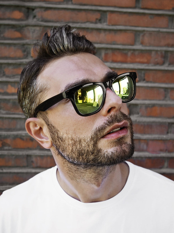 VEYREY VeyRey Nerd Слънчеви очила черни огледални жълти очила