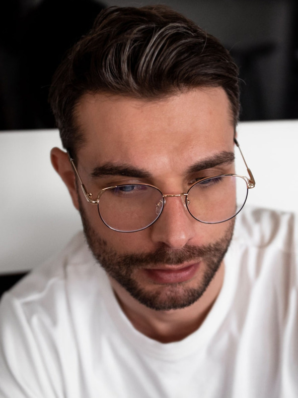 VEYREY VeyRey Очила за блокиране на синята светлина Oval Petronell Black Gold