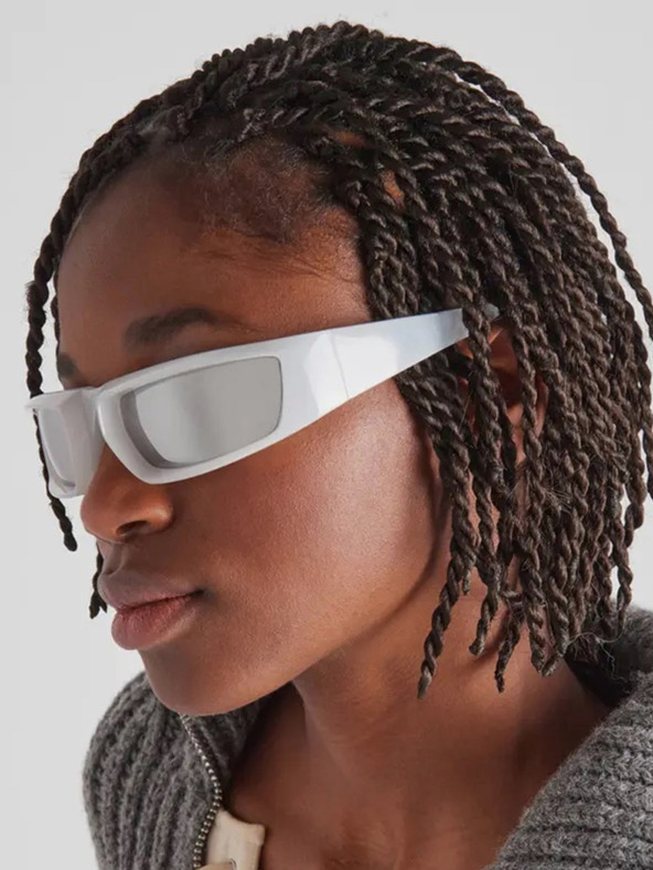 VEYREY Бели унисекс спортни слънчеви очила VeyRey Steampunk Istephiel