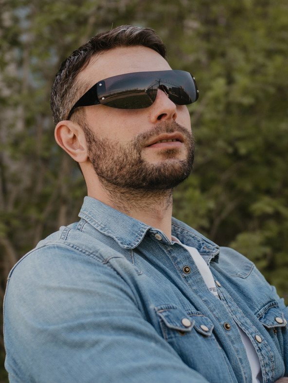 VEYREY Черни унисекс слънчеви очила VeyRey Binneon