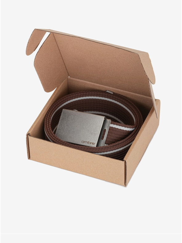 Ombre Clothing Кафяв мъжки колан Ombre Clothing