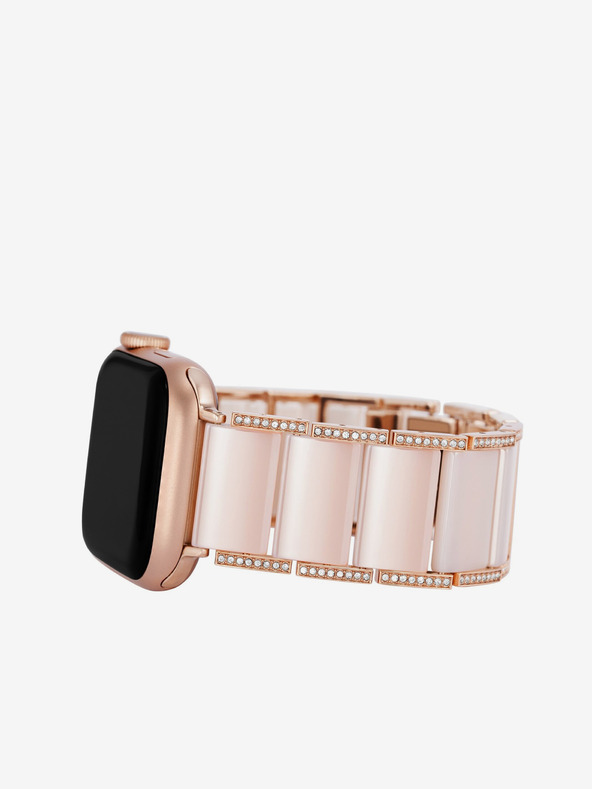 Anne Klein Каишка за Apple Watch със светлорозови кристали Anne Klein