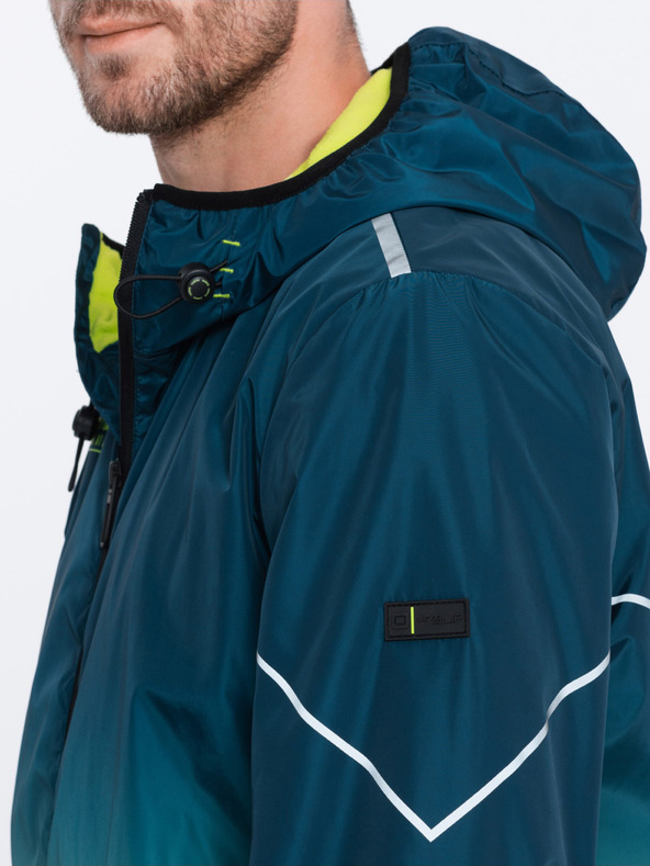 Ombre Clothing Мъжко спортно яке в зелено и бензин Ombre Clothing