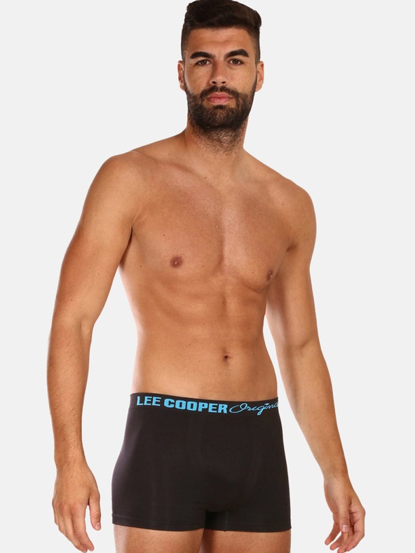 Lee Cooper Комплект от пет чифта мъжки черни боксерки Lee Cooper
