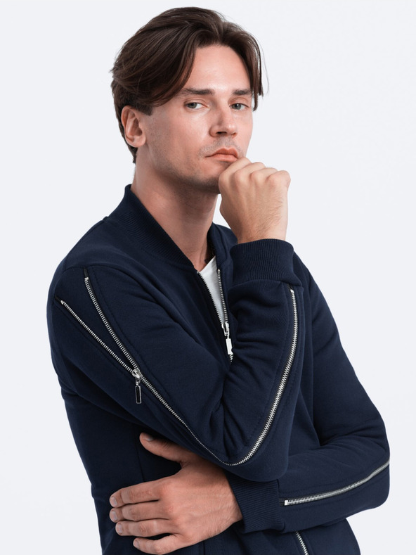 Ombre Clothing Тъмносин мъжки бомбър Ombre Clothing AMSTERDAM