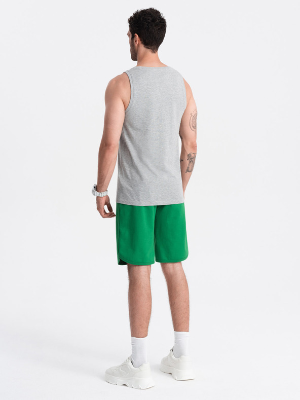 Ombre Clothing Сива мъжка памучна основна потник Ombre Clothing