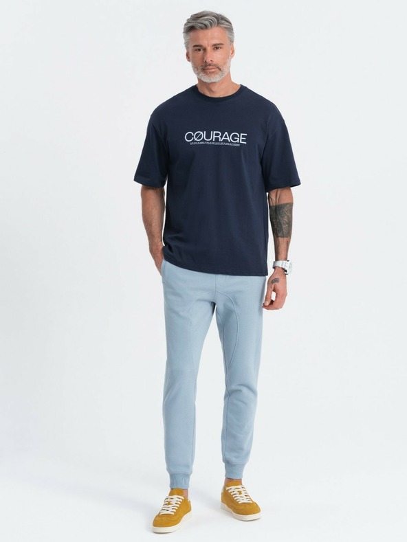 Ombre Clothing Синьо мъжко долнище  jogger Ombre Clothing