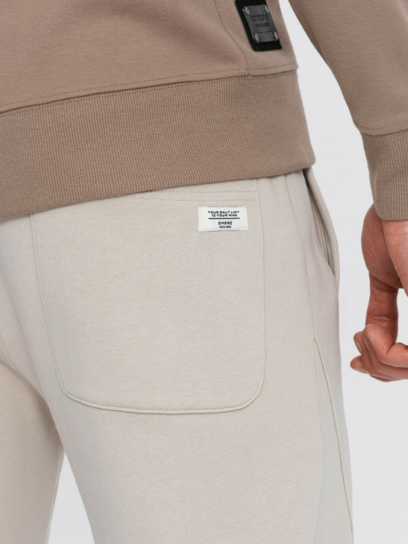 Ombre Clothing Бежово мъжко долнище  jogger Ombre Clothing