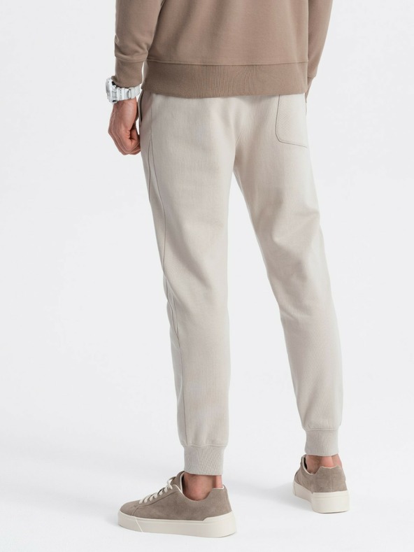 Ombre Clothing Бежово мъжко долнище  jogger Ombre Clothing