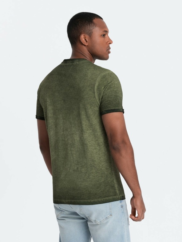 Ombre Clothing Зелена мъжка риза на райета Ombre Clothing