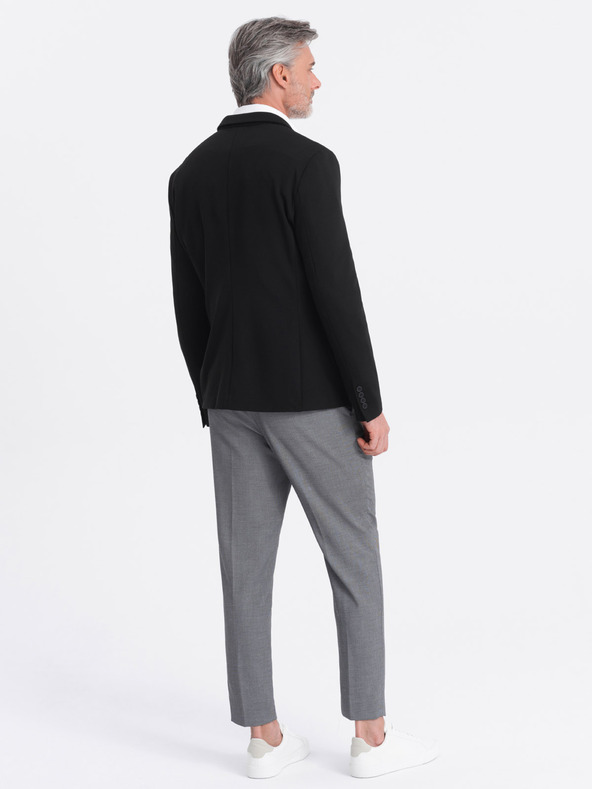 Ombre Clothing Черен мъжки блейзър с джобове Ombre Clothing