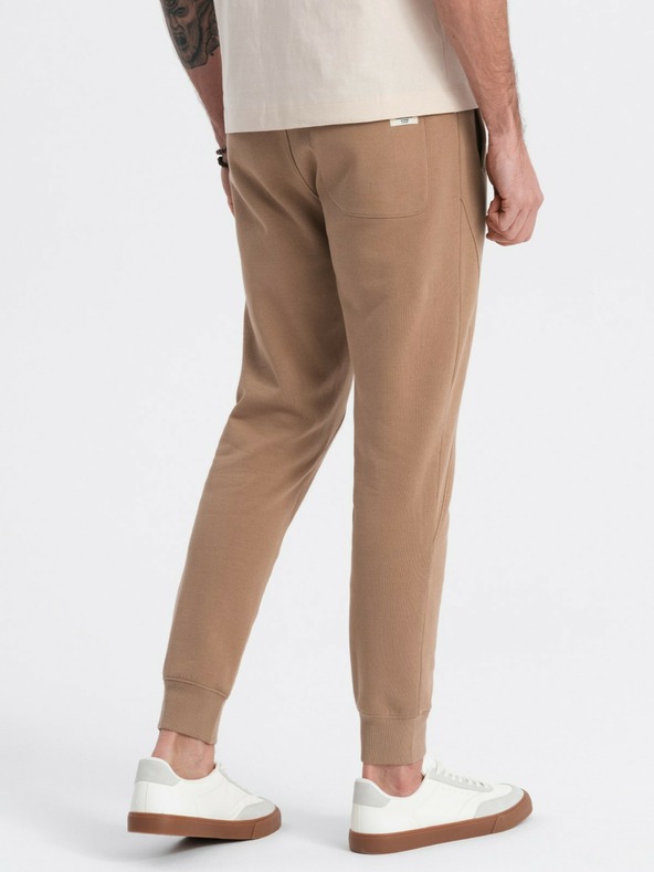 Ombre Clothing Кафяви мъжки панталони тип джогер Ombre Clothing