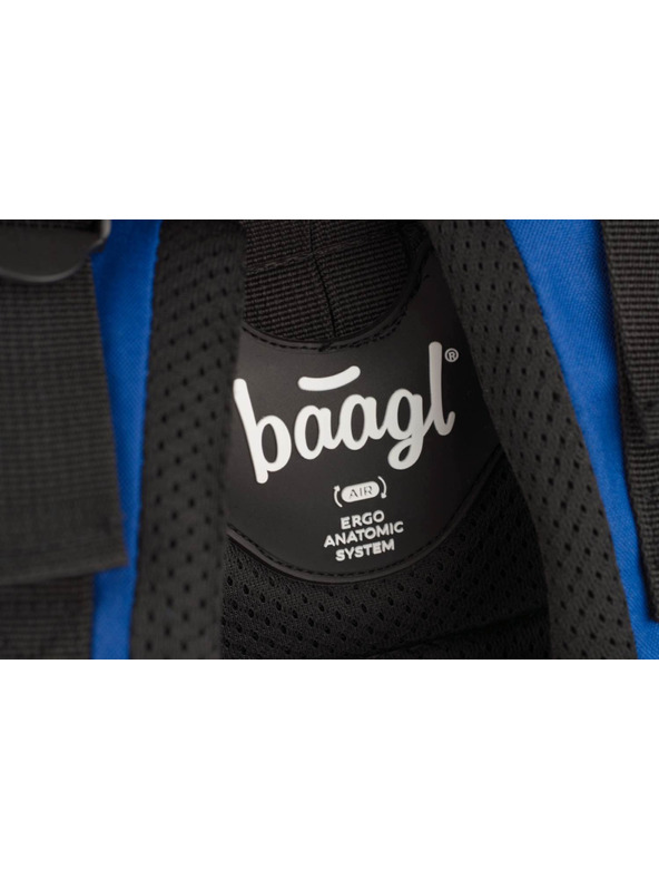 BAAGL  Синя училищна раница кубичен неон Baagl