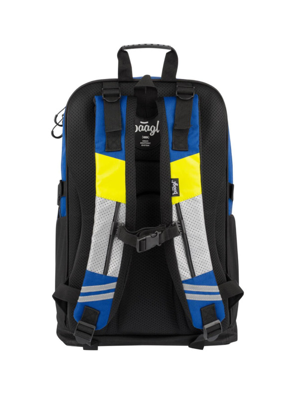 BAAGL  Синя училищна раница кубичен неон Baagl