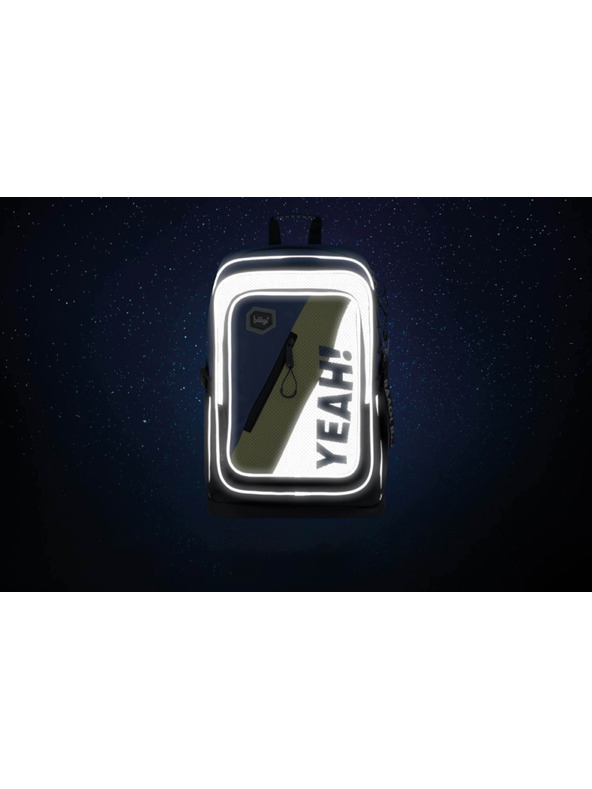 BAAGL  Синя училищна раница кубичен неон Baagl