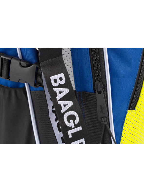 BAAGL  Синя училищна раница кубичен неон Baagl